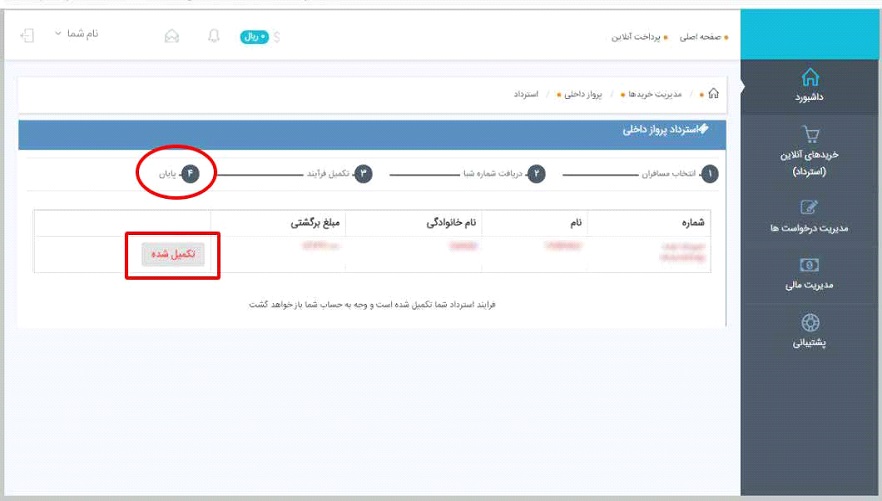 مراحل استرداد وجه مراحل استرداد وجه