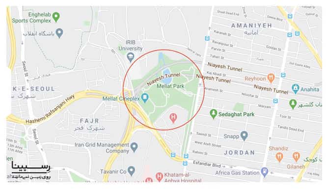 دسترسی به پارک ملت تهران