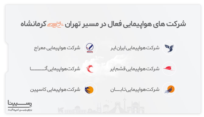 ایرلاین های فعال در مسیر هوایی تهران کرمانشاه ایرلاین های فعال در مسیر هوایی تهران کرمانشاه