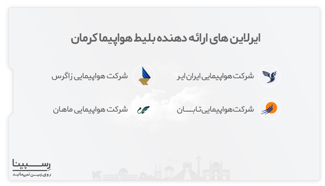 ایرلاین های ارائه دهنده بلیط هواپیما کرمان ایرلاین های ارائه دهنده بلیط هواپیما کرمان