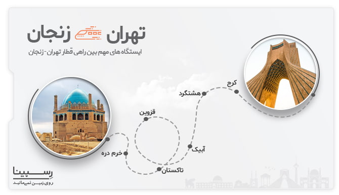 ایستگاه های قطار تهران زنجان
