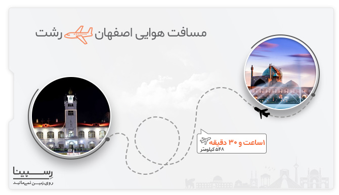 مسیر هوایی اصفهان رشت