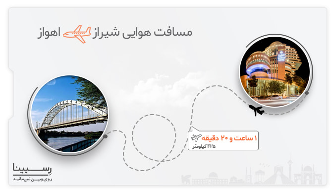 مسیر هوایی شیراز به اهواز بلیط هواپیما شیراز به اهواز