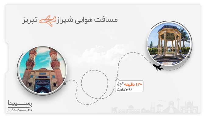 مسیر هوایی پرواز شیراز تبریز پرواز شیراز تبریز