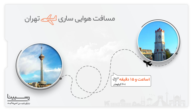 مسیر هوایی ساری تهران بلیط هواپیما ساری تهران