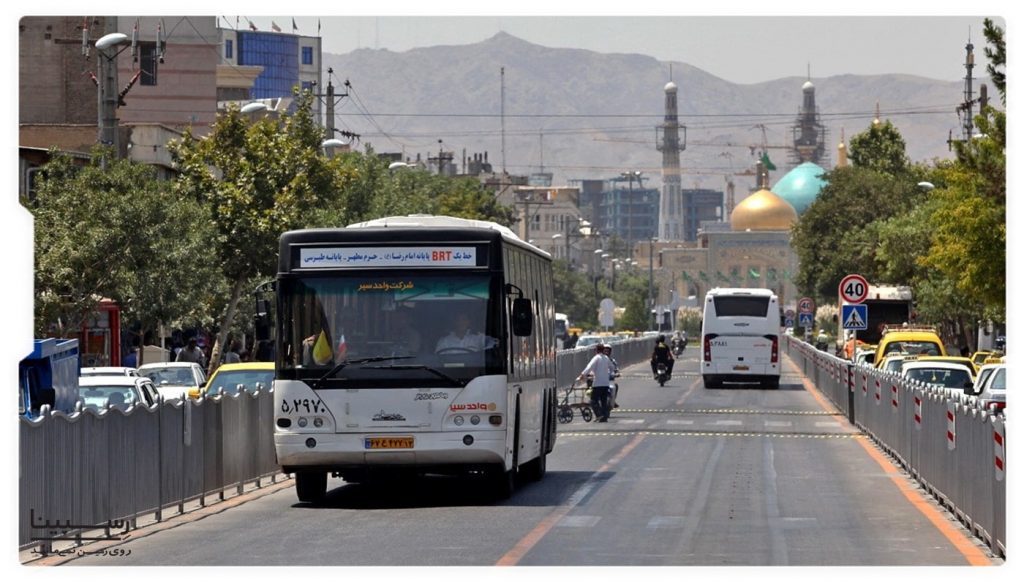 مسیر اتوبوس به رستوران پدیده شاندیز مشهد