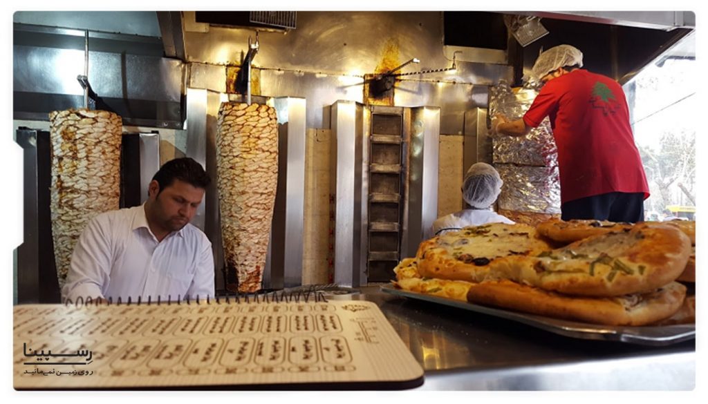 قیمت غذاهای رستوران لیالی لبنان مشهد