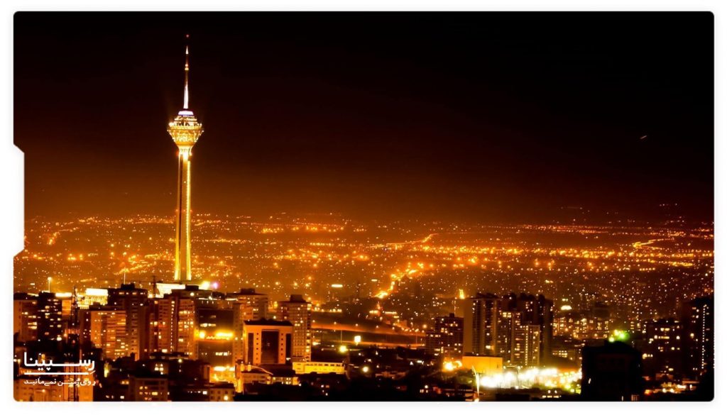 برج میلاد تهران در شب