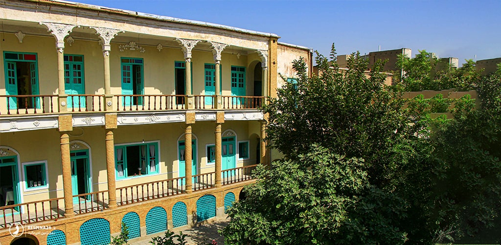 خانه موتمن الاطبا تهران از نمای بالا