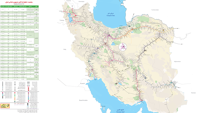 نقشه راه آهن ایران ۱۴۰1