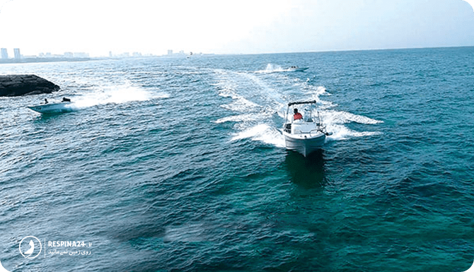 تفریحات آبی کیش - قایق سواری در جزیره
