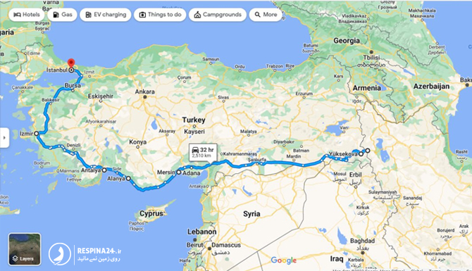 سفر به استانبول با ماشین از مرز سرو