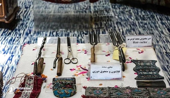 غرفه وسایل آرایش قدیمی در موزه مردم شناسی مشهد