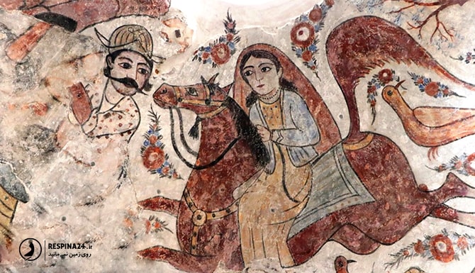 تصویر نقاشی شده بر دیوارهای موزه مردم شناسی مشهد 