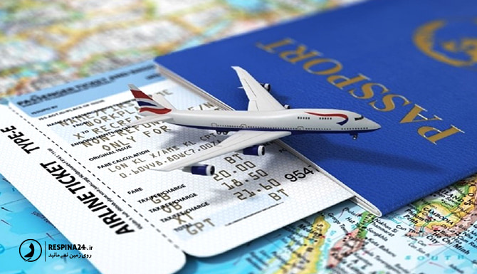 تصویر بلیط سوتو و پاسپورت و هواپیما 