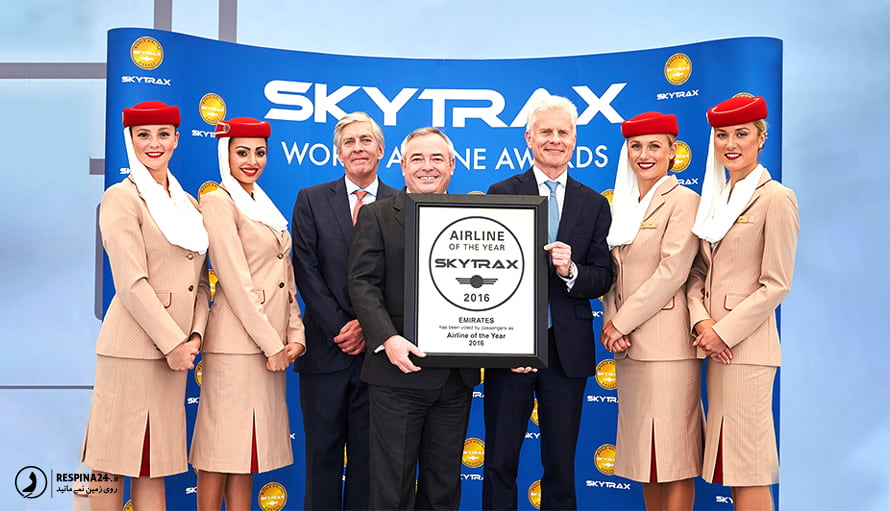 اهدای جایزه ایرلاین سال به هواپیمایی امارات