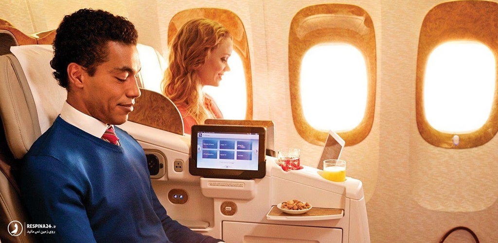 امکانات بیزینس کلاس بوئینگ 777 امارات