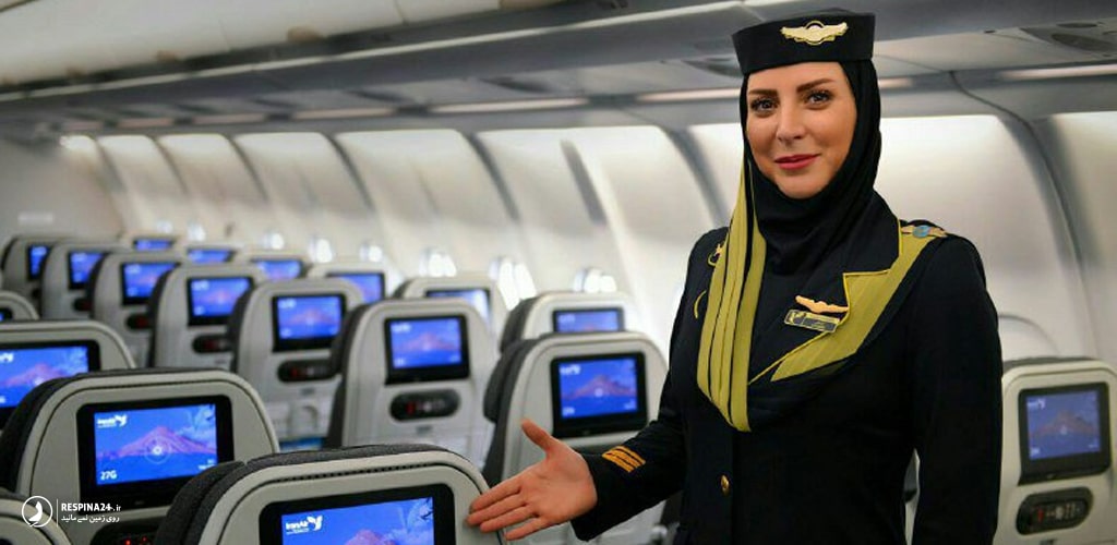 تصویر داخل کابین هواپیمای ایران ایر