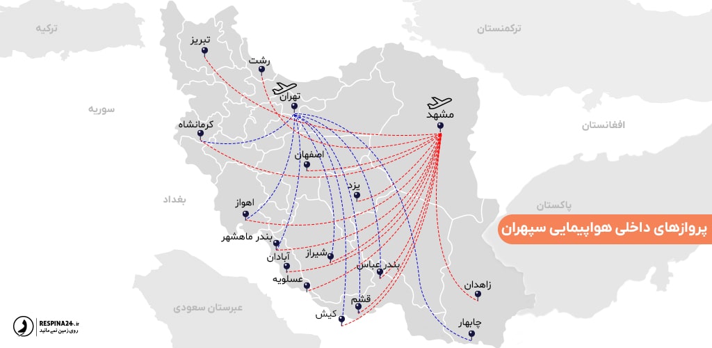 پروازهای داخلی هواپیمایی ایران ایر