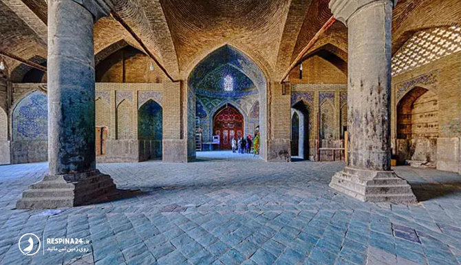 نمای وریدی بنای مسجد مشیرالملک