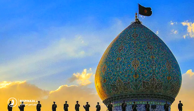 نمایی از گنبد شاهچراغ