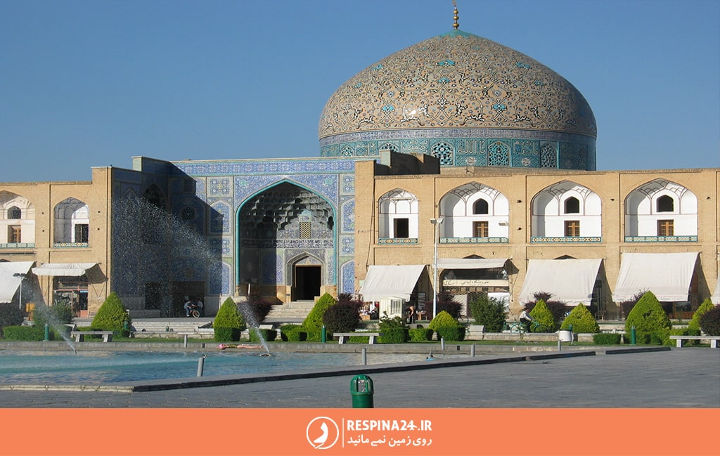 گنبد و نمای بیرونی مسجد شیخ لطف الله اصفهان