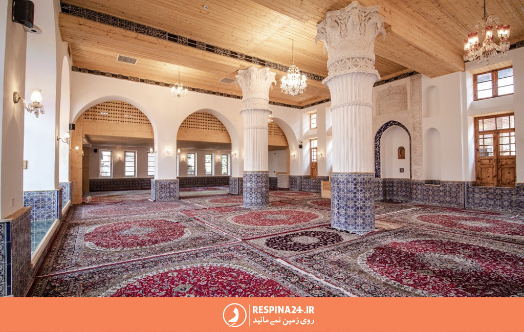 تصویر داخل مسجد صفی در نزدیکی باغ محتشم رشت .