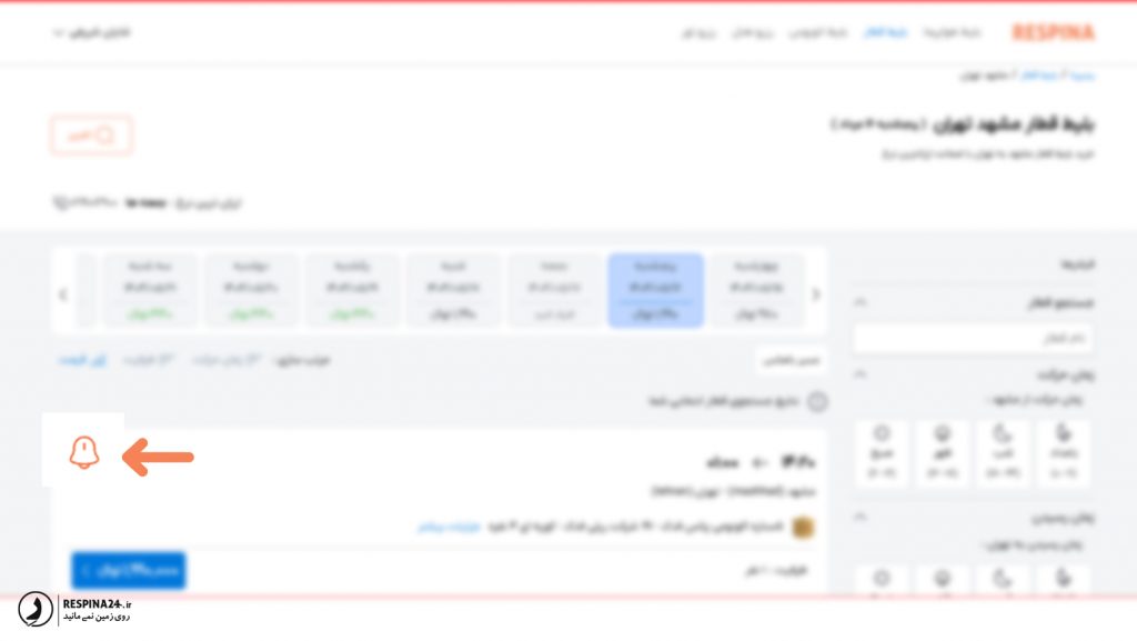 رزرو ارزان ترین بلیط با سرویس خبرم کن رسپینا