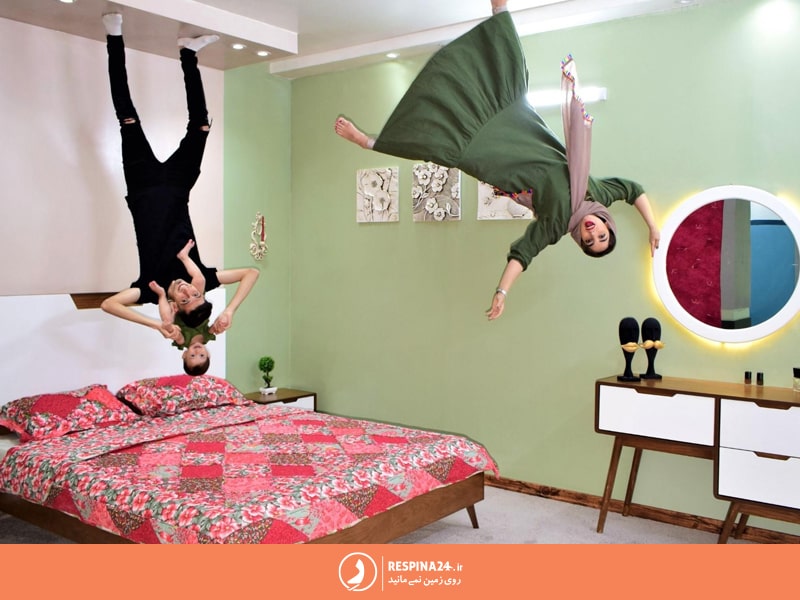 اتاق خواب برعکس خانه وارونه مشهد