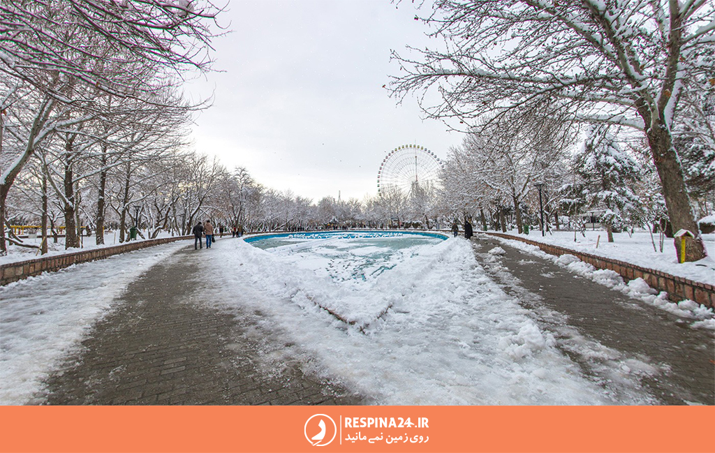 محوطه برفی پارک ملت مشهد
