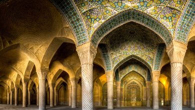 ستون های داخل مسجد وکیل شیراز